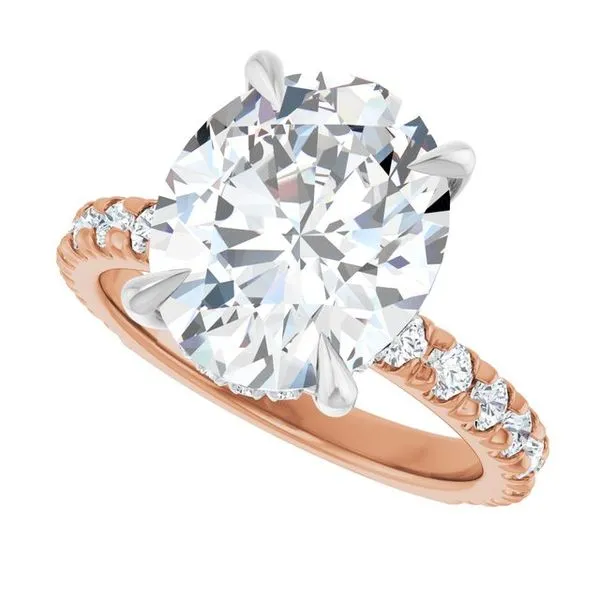 Claw-Prong Hidden Halo-Style Engagement Ring Image 5 Clater Jewelers Louisville, KY