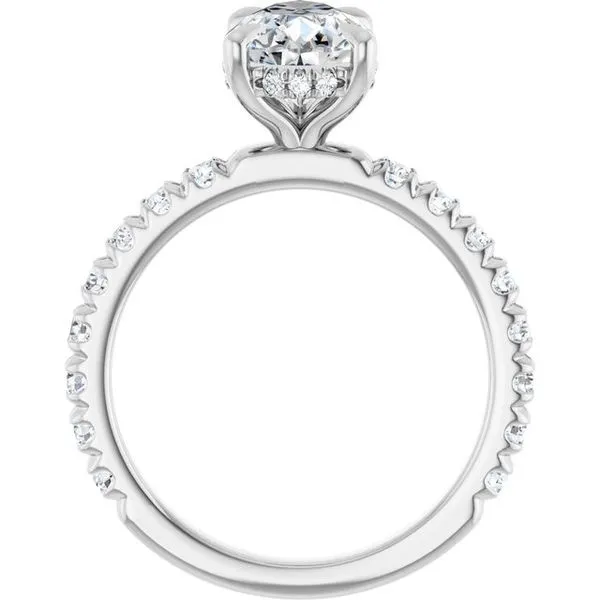 Claw-Prong Hidden Halo-Style Engagement Ring Image 2 J. West Jewelers Round Rock, TX