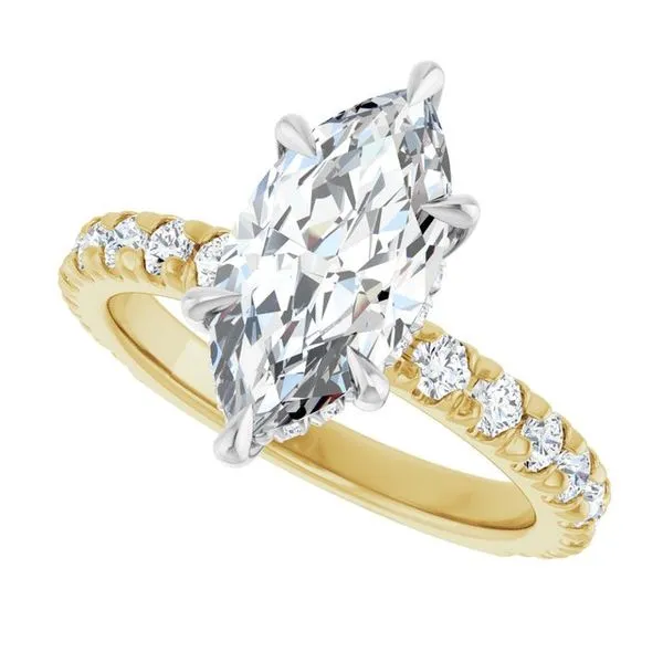 Claw-Prong Hidden Halo-Style Engagement Ring Image 5 Jimmy Smith Jewelers Decatur, AL