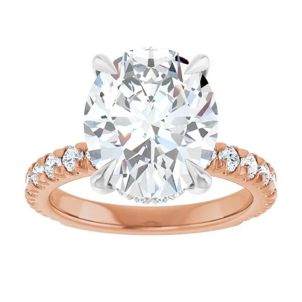 Claw-Prong Hidden Halo-Style Engagement Ring Image 3 Northwood Jewelers Northwood, OH
