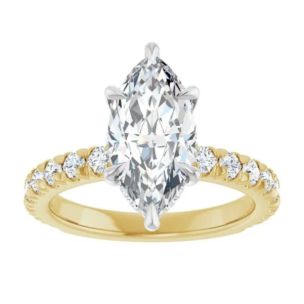 Claw-Prong Hidden Halo-Style Engagement Ring Image 3 Clater Jewelers Louisville, KY
