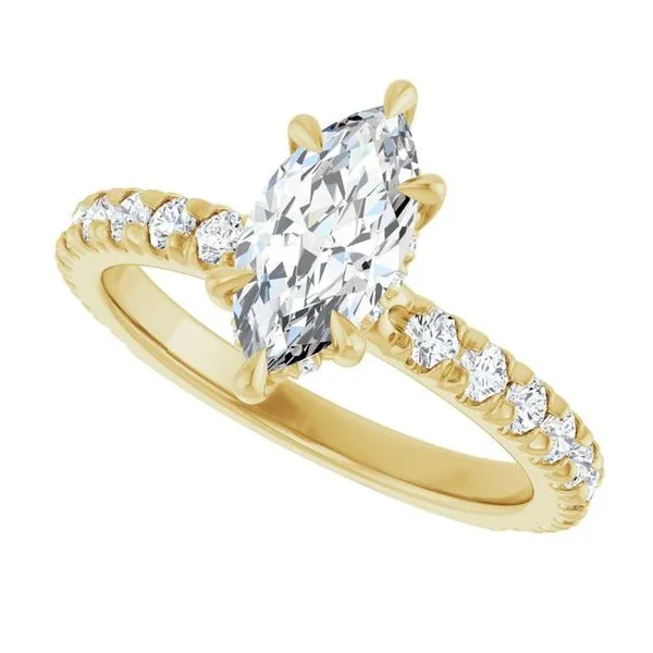 Claw-Prong Hidden Halo-Style Engagement Ring Image 5 Don's Jewelry & Design Washington, IA