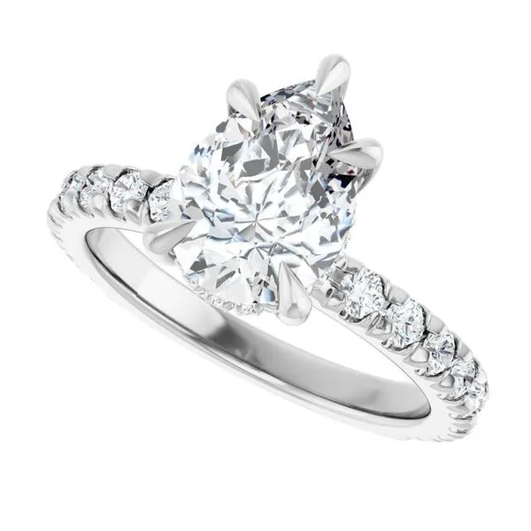 Claw-Prong Hidden Halo-Style Engagement Ring Image 5 Raleigh Diamond Fine Jewelry Raleigh, NC