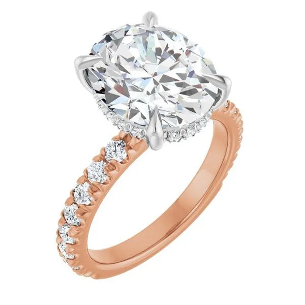 Claw-Prong Hidden Halo-Style Engagement Ring J. Thomas Jewelers Rochester Hills, MI