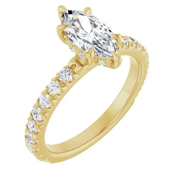Claw-Prong Hidden Halo-Style Engagement Ring Natale Jewelers Sewell, NJ