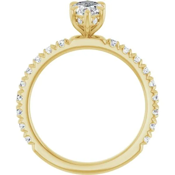 Claw-Prong Hidden Halo-Style Engagement Ring Image 2 Don's Jewelry & Design Washington, IA