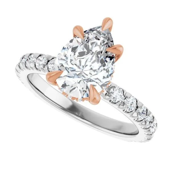 Claw-Prong Hidden Halo-Style Engagement Ring Image 5 Raleigh Diamond Fine Jewelry Raleigh, NC