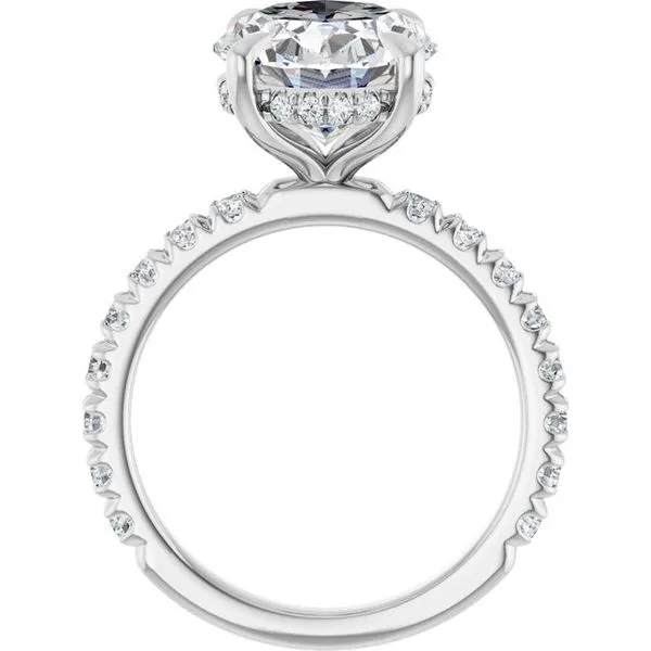 Claw-Prong Hidden Halo-Style Engagement Ring Image 2 Ocean View Jewelers Millville, DE