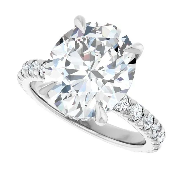 Claw-Prong Hidden Halo-Style Engagement Ring Image 5 Mark Jewellers La Crosse, WI