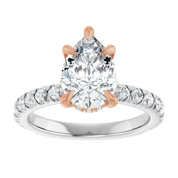 Claw-Prong Hidden Halo-Style Engagement Ring Image 3 Mark Jewellers La Crosse, WI