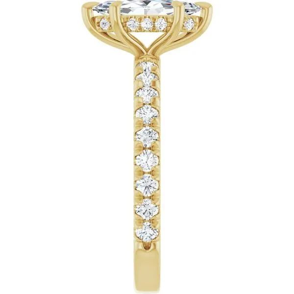 Claw-Prong Hidden Halo-Style Engagement Ring Image 4 Hudson Valley Goldsmith New Paltz, NY