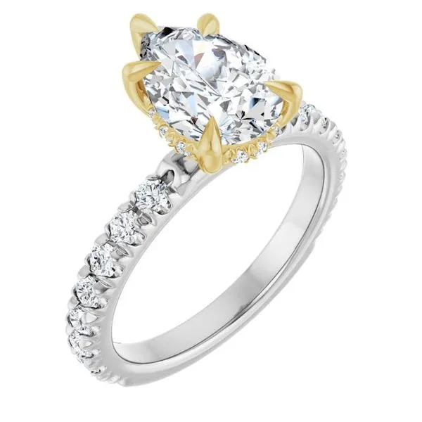 Claw-Prong Hidden Halo-Style Engagement Ring House of Silva Wooster, OH