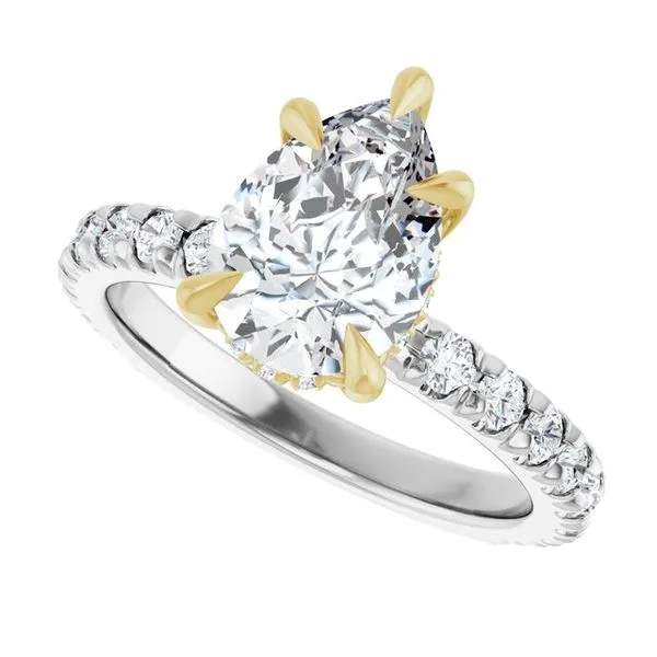 Claw-Prong Hidden Halo-Style Engagement Ring Image 5 Arezzo Jewelers Elmwood Park, IL