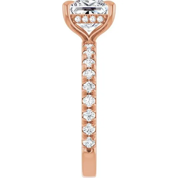 Claw-Prong Hidden Halo-Style Engagement Ring Image 4 Don's Jewelry & Design Washington, IA