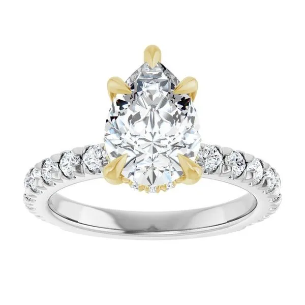 Claw-Prong Hidden Halo-Style Engagement Ring Image 3 Futer Bros Jewelers York, PA