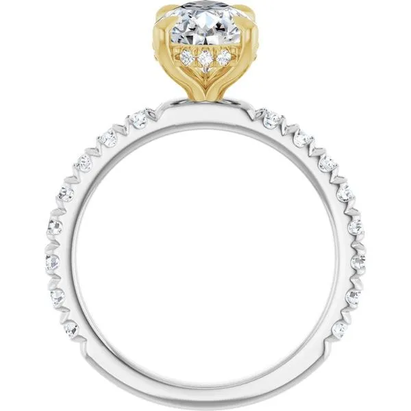 Claw-Prong Hidden Halo-Style Engagement Ring Image 2 Arezzo Jewelers Elmwood Park, IL