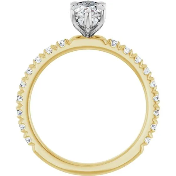 Claw-Prong Hidden Halo-Style Engagement Ring Image 2 Don's Jewelry & Design Washington, IA