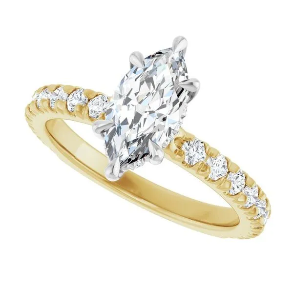 Claw-Prong Hidden Halo-Style Engagement Ring Image 5 JF Jones Jewelers Rochester, NY