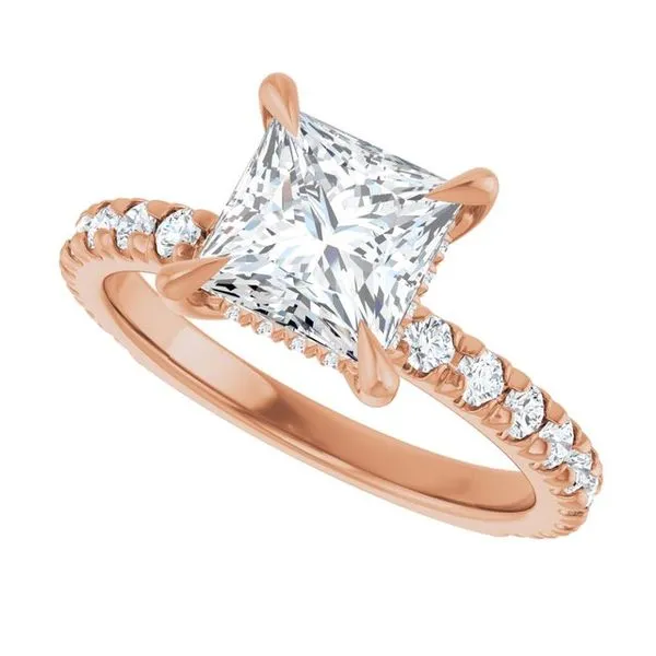 Claw-Prong Hidden Halo-Style Engagement Ring Image 5 Arezzo Jewelers Elmwood Park, IL