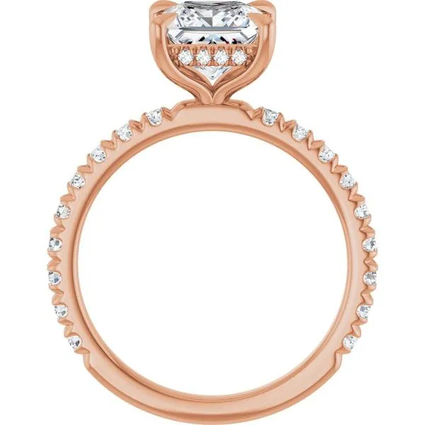 Claw-Prong Hidden Halo-Style Engagement Ring Image 2 Jimmy Smith Jewelers Decatur, AL