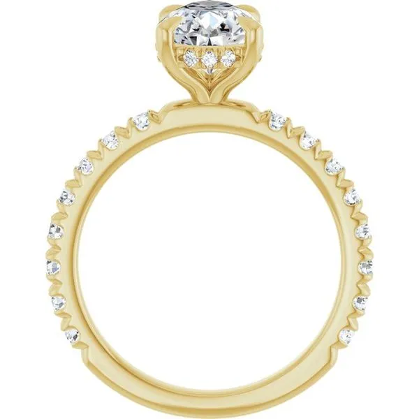 Claw-Prong Hidden Halo-Style Engagement Ring Image 2 J. Thomas Jewelers Rochester Hills, MI