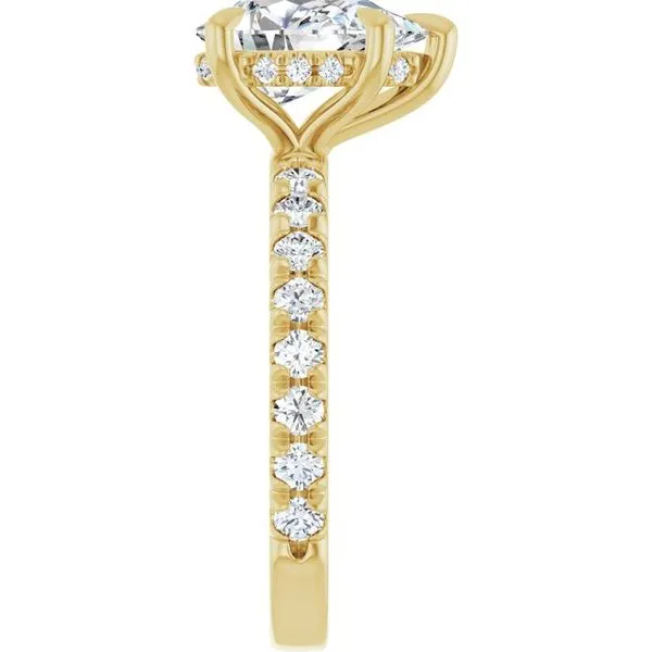 Claw-Prong Hidden Halo-Style Engagement Ring Image 4 Northwood Jewelers Northwood, OH
