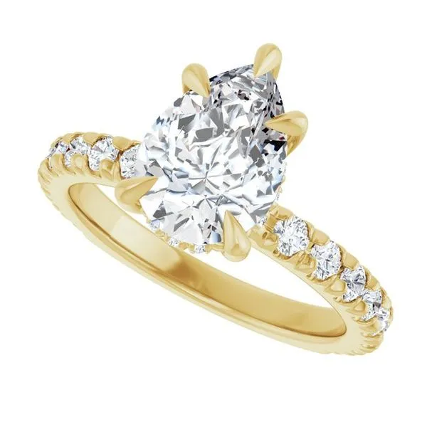 Claw-Prong Hidden Halo-Style Engagement Ring Image 5 JF Jones Jewelers Rochester, NY