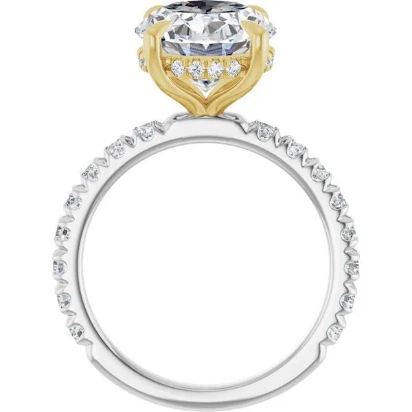 Claw-Prong Hidden Halo-Style Engagement Ring Image 2 Futer Bros Jewelers York, PA