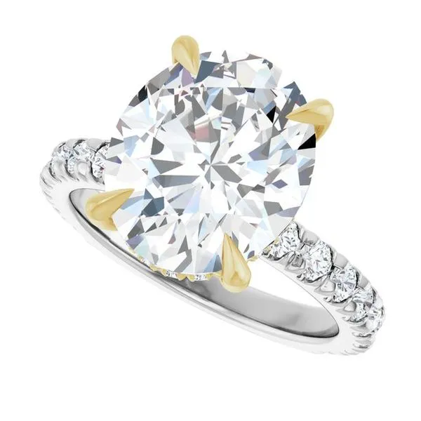 Claw-Prong Hidden Halo-Style Engagement Ring Image 5 Paul James Jewelers Angels Camp, CA