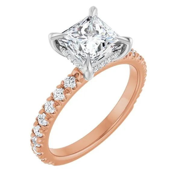 Claw-Prong Hidden Halo-Style Engagement Ring Mark Jewellers La Crosse, WI