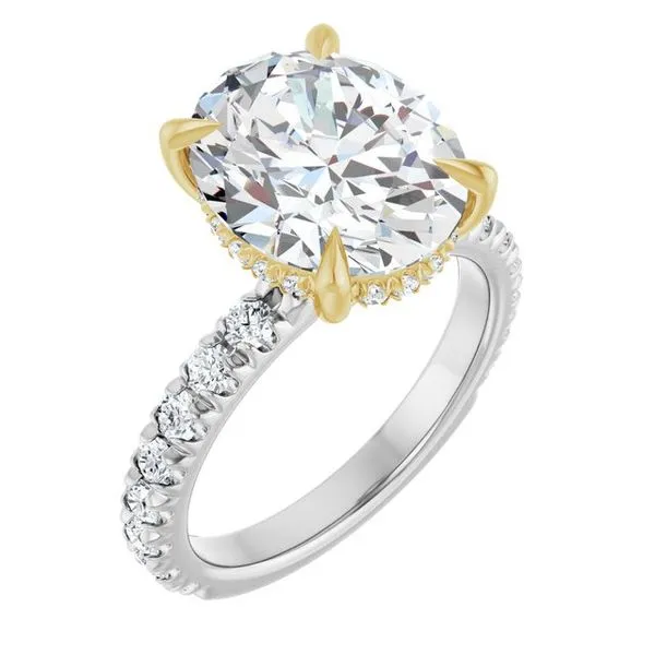 Claw-Prong Hidden Halo-Style Engagement Ring Michael Szwed Jewelers Longmeadow, MA