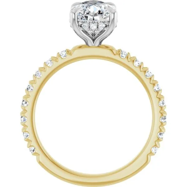 Claw-Prong Hidden Halo-Style Engagement Ring Image 2 Arezzo Jewelers Elmwood Park, IL