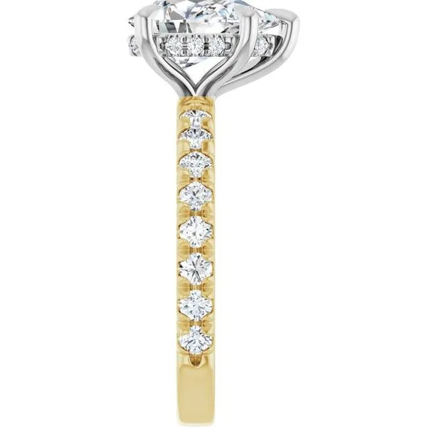 Claw-Prong Hidden Halo-Style Engagement Ring Image 4 Arezzo Jewelers Elmwood Park, IL