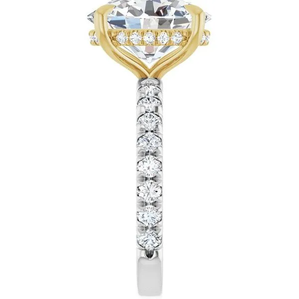 Claw-Prong Hidden Halo-Style Engagement Ring Image 4 Don's Jewelry & Design Washington, IA