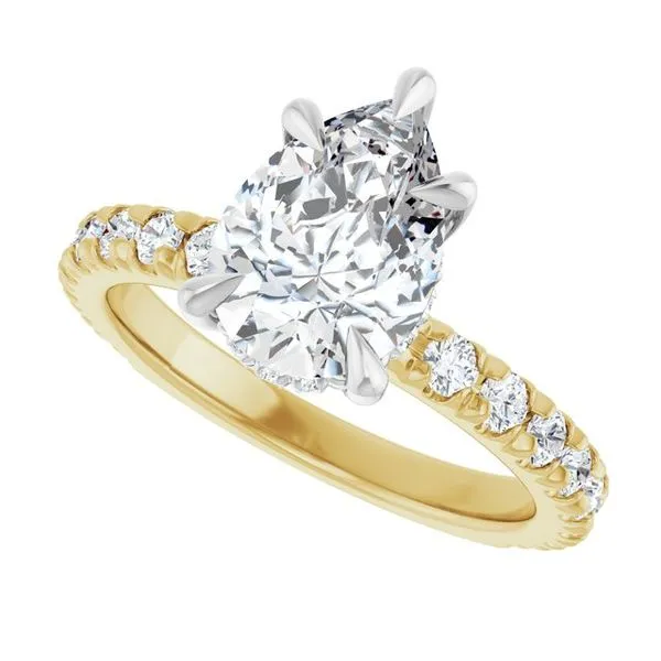 Claw-Prong Hidden Halo-Style Engagement Ring Image 5 Vulcan's Forge LLC KANSAS CITY, MO