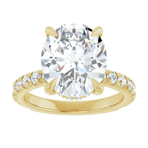 Claw-Prong Hidden Halo-Style Engagement Ring Image 3 Clater Jewelers Louisville, KY