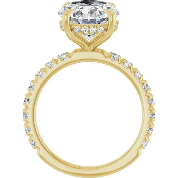 Claw-Prong Hidden Halo-Style Engagement Ring Image 2 Arezzo Jewelers Elmwood Park, IL