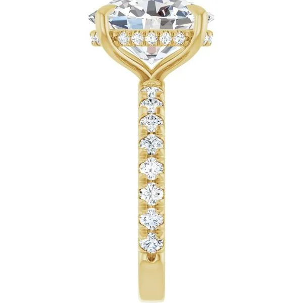 Claw-Prong Hidden Halo-Style Engagement Ring Image 4 Clater Jewelers Louisville, KY