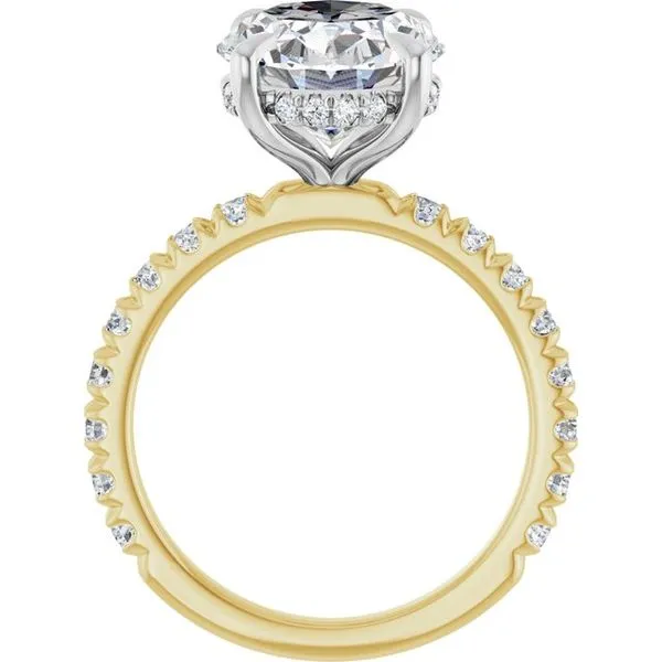 Claw-Prong Hidden Halo-Style Engagement Ring Image 2 Vulcan's Forge LLC KANSAS CITY, MO