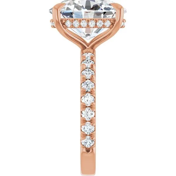 Claw-Prong Hidden Halo-Style Engagement Ring Image 4 Arezzo Jewelers Elmwood Park, IL
