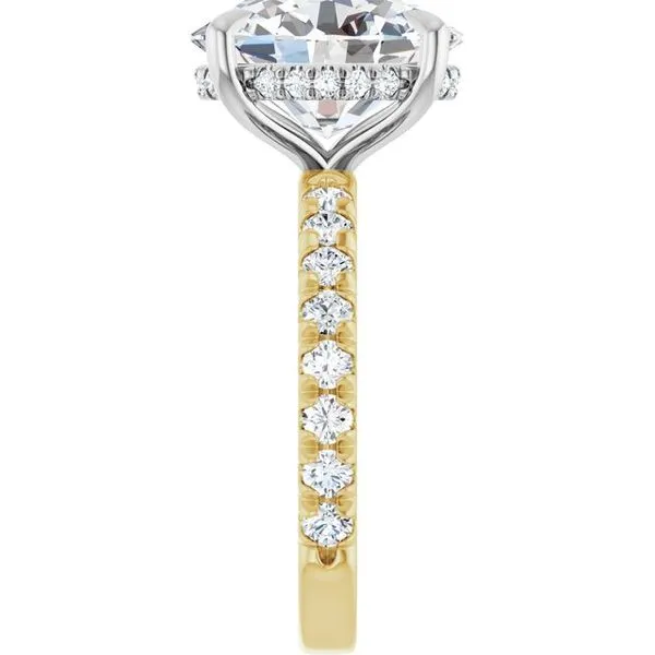 Claw-Prong Hidden Halo-Style Engagement Ring Image 4 Northwood Jewelers Northwood, OH