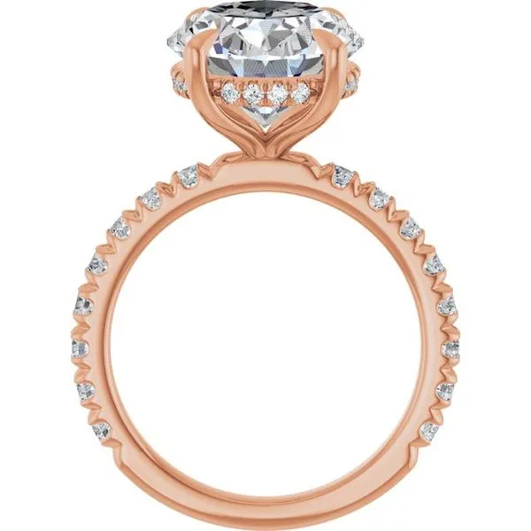 Claw-Prong Hidden Halo-Style Engagement Ring Image 2 Austin's Fine Diamonds & Jewelry Lyndhurst, NJ