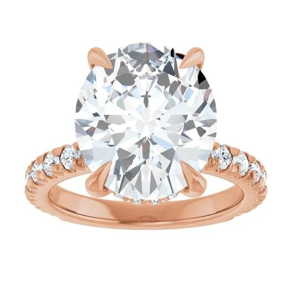 Claw-Prong Hidden Halo-Style Engagement Ring Image 3 Hudson Valley Goldsmith New Paltz, NY