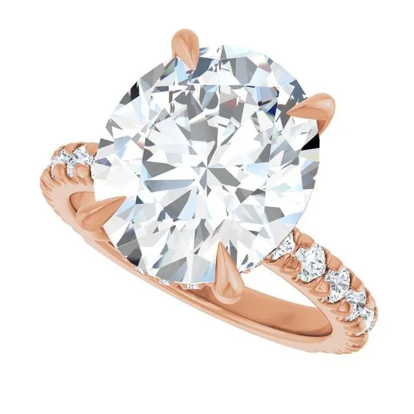 Claw-Prong Hidden Halo-Style Engagement Ring Image 5 Austin's Fine Diamonds & Jewelry Lyndhurst, NJ