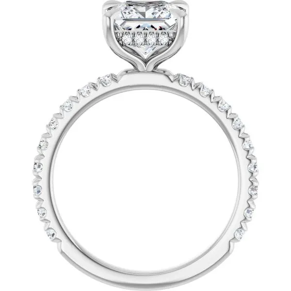 Claw-Prong Hidden Halo-Style Engagement Ring Image 2 Raleigh Diamond Fine Jewelry Raleigh, NC