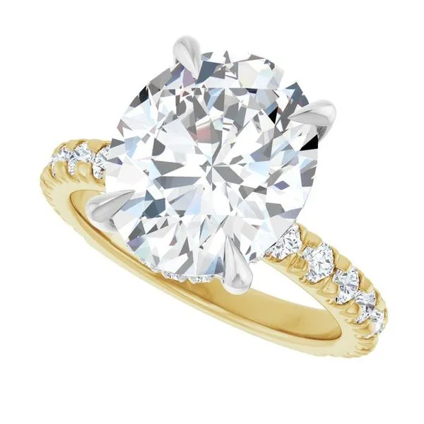 Claw-Prong Hidden Halo-Style Engagement Ring Image 5 JF Jones Jewelers Rochester, NY