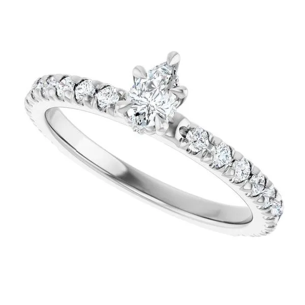 Claw-Prong Hidden Halo-Style Engagement Ring Image 5 Northwood Jewelers Northwood, OH