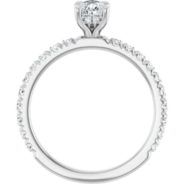 Claw-Prong Hidden Halo-Style Engagement Ring Image 2 J. West Jewelers Round Rock, TX