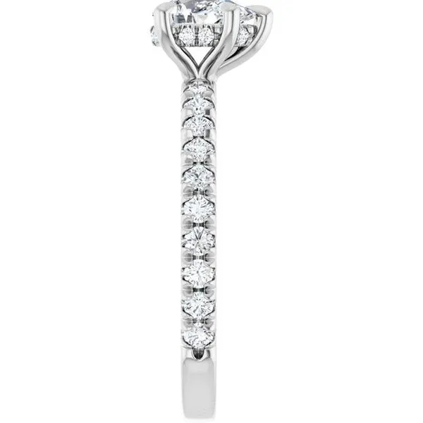 Claw-Prong Hidden Halo-Style Engagement Ring Image 4 JF Jones Jewelers Rochester, NY