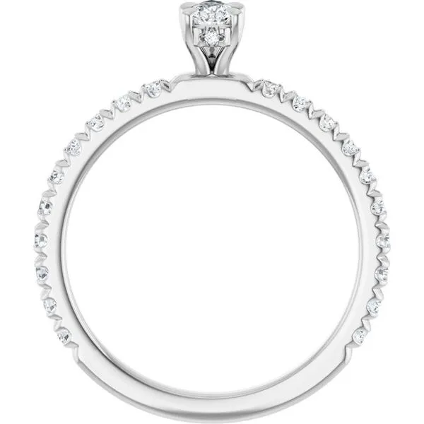 Claw-Prong Hidden Halo-Style Engagement Ring Image 2 JF Jones Jewelers Rochester, NY